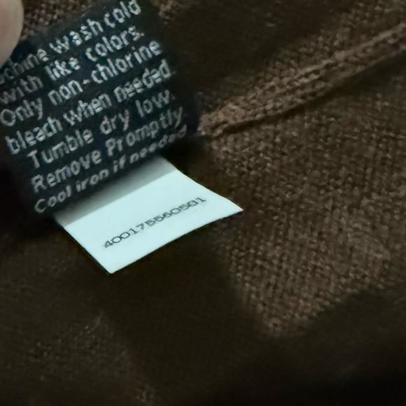 Men’s Apt 9 Merino Wool Blend Brown V Neck Long Sleeve Sweater - Picture 7 of 8